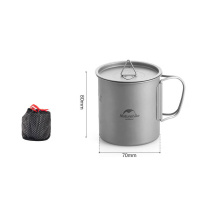 挪客 naturehike 乐行户外野营折叠钛杯 NH20CJ005 300ml(有盖)