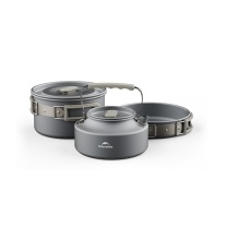 挪客 naturehike 铝合金套锅 CNK2450CF010野行 1.7L锅+7寸煎盘+0.8L水壶