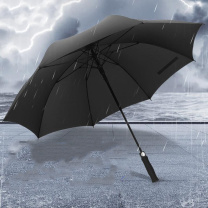 安赛瑞 直柄雨伞 7A00939 伞面直径120cm 高度93cm 8骨 (黑色) 材质:碰击布;伞骨:玻璃纤维