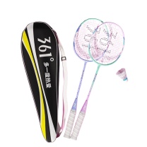 361° 羽毛球拍超轻耐打双拍训练比赛级款套装 逐风580系列 (蓝粉)