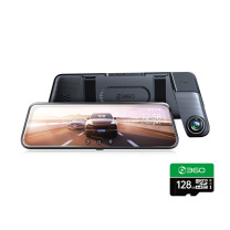 360 行车记录仪高清夜视前后双录流媒体后视镜 M320Pro 2K 含128G卡