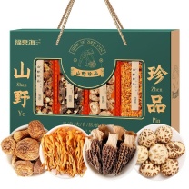 福东海 FU DONG HAI 山珍菌菇 400g/盒 (羊肚菌50克、姬松茸100克、花菇150克、虫草花100克)