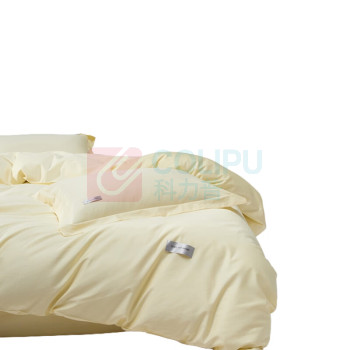 植巾 PLANTJIN 亲肤纯色精品床上四件套 SI130 200*230cm (米黄色) 偏远地区运费另议