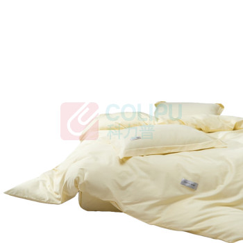 植巾 PLANTJIN 亲肤纯色精品床上四件套 SI130 200*230cm (米黄色) 偏远地区运费另议