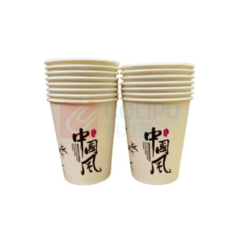 植巾 PLANTJIN 加厚一次性纸杯 B190 250ml 100个/包 (白色) 偏远地区运费另议