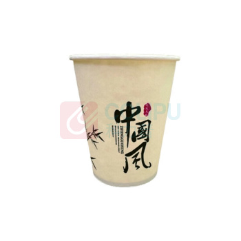 植巾 PLANTJIN 加厚一次性纸杯 B190 250ml 100个/包 (白色) 偏远地区运费另议