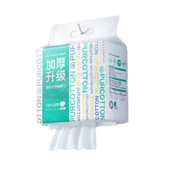 全棉时代 PURCOTTON 2023全棉柔巾-加厚升级悬挂式洗脸巾60gsm, 200mm*200mm,200抽/包