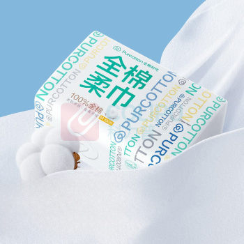 全棉时代 PURCOTTON 经典系列全棉柔巾 M码 45g 平纹 150*200MM 100片/包 6包/提