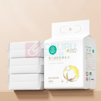 全棉时代 PURCOTTON 婴儿棉柔巾 50gsm,200*150mm 240片/提 悬挂式