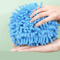 安赛瑞 擦手巾 7A00415 材质:雪尼尔+海绵 尺寸:17×17cm 单独磨砂袋子+挂钩 (蓝色)