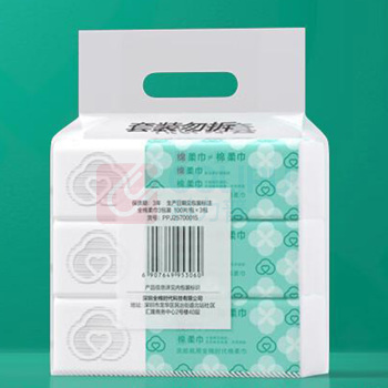 全棉时代 PURCOTTON 棉柔巾 PPJ25700015 经典L码,100片*3包