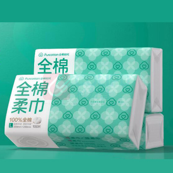 全棉时代 PURCOTTON 棉柔巾 PPJ25700015 经典L码,100片*3包