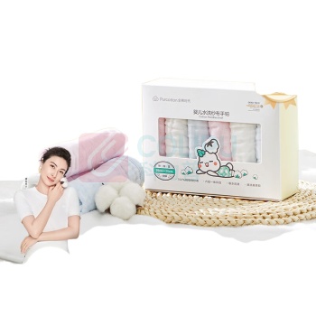 全棉时代 PURCOTTON 六层水洗纱布手帕 25cmx25cm 6条装