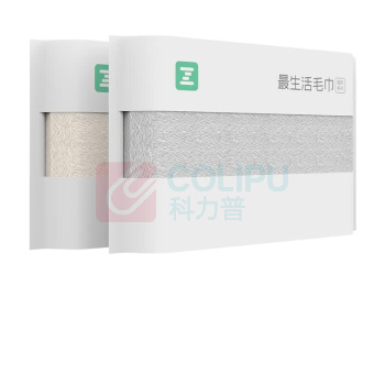 最生活 国民毛巾2条装 A-1180-2 72*34cm*2 (灰色+米色)