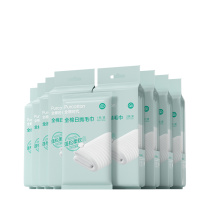 全棉时代 PURCOTTON 全棉日抛毛巾100gsm (802-DKH-250820) 大波浪纹80cm*32cm,3条/袋*8袋