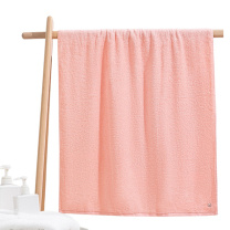 全棉时代 PURCOTTON 夏长绒棉抗菌*毛圈浴巾 PTY232052GD00070 70*140cm1条装 (幻彩-樱花粉)