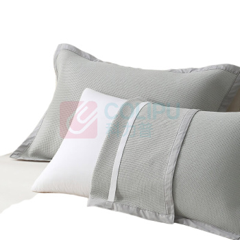 竹一百 纱布透气吸汗枕巾 ZJ-002 50*80cm*2 (灰色) 1对
