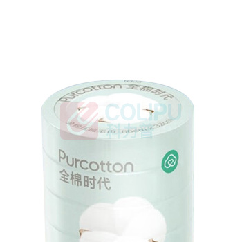 全棉时代 PURCOTTON 一次性压缩竖条纹毛巾 66x32cm*6粒/条 150条/箱 筒装