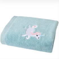 弗切尔珀榕 独角兽全棉清洁两用毛巾 FBH0220644 76*34cm 110g/条 单条装 (蓝) 袋装