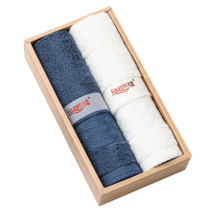 芳恩 FAUNEN 毛巾 【臻享】面巾组合装 【面巾】╳2 面巾克重：110g 面巾规格：75*35 cm (±2cm) (樱粉+浅驼 奶白+深蓝)