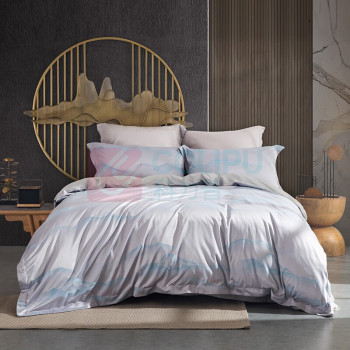 罗莱 LUOLAI 黛烟雨眠提花四件套 TGTY0002-4 枕套48*74cm*2 被套:200*230cm*1 床单230*250cm*1