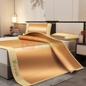 无印良品 双面冰/藤床单睡垫三件套 MJ-Q2024-0309 席床单-180×200cm(±2) 席枕套-48×74cm×2 高密