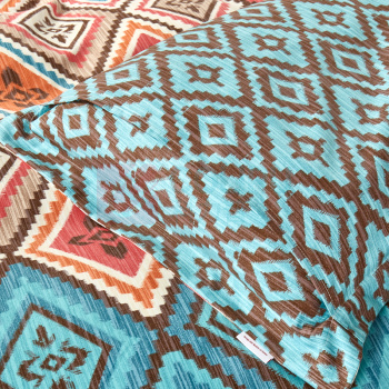 多喜爱 DOHIA.COM 纯涤磨绒床品四件套 203*229cm 适用1.5/1.8米宽床 异域风情