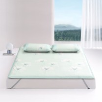 水星家纺 凉席三件套 浮光花影 席子:150cm×200cm 枕套:48cm×74cm
