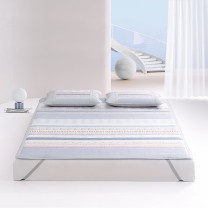 水星家纺 凉席三件套 晨园悠香 席子:180cm×200cm 枕套:48cm×74cm