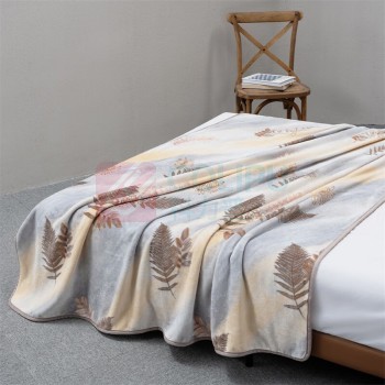 水星家纺 法兰绒毯 秋日温情 150cm×200cm