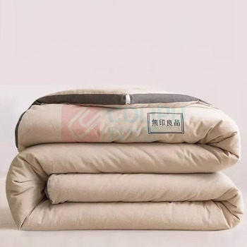 无印良品 WYDB001-亲肤A类抑菌立体大豆冬被-浅咖(贴布) 100086230530 150*200cm 5斤-1(FSS)