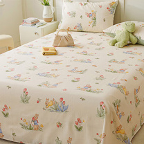 无印良品 A类全棉床单单件 花园秘境 160*230cm