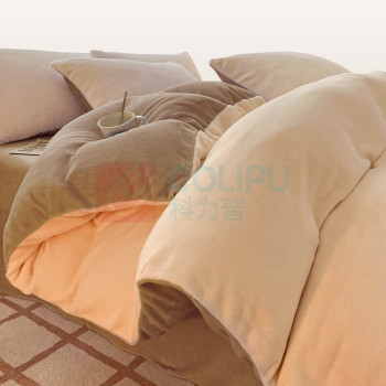 无印良品 加厚牛奶法兰绒四件套 浅卡其色 被套200×230(±2)cm 床单230×250(±2)cm 枕套48×74(±1)cm×2