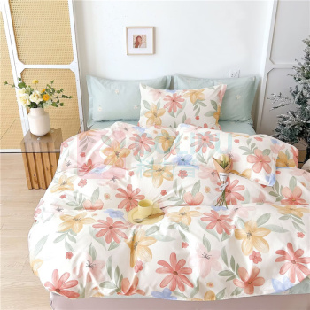 美缘登 优品全棉四件套 J1060 被套200*230cm / 床单230*230cm / 枕套48*74cm (迪达拉、云裳花谷)
