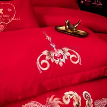 金丝莉 KINTHERI 四件套 喜结连理 被套200*230CM床单245*250CM枕套48*74CM*2