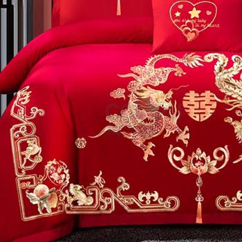 金丝莉 KINTHERI 四件套 喜结连理 被套200*230CM床单245*250CM枕套48*74CM*2