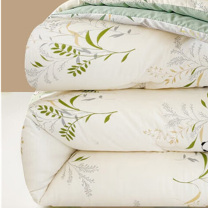 无印良品 亲肤A类抗菌100%棉花冬被(暗合) WYMHB070 尺寸:150*200cm 成分:纯棉 (熊猫花花)