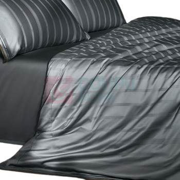罗莱 LUOLAI 100支大提花长绒棉四件套 WT5301 麦林格 1.5米床200*230cm (灰色)