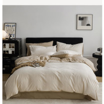 无印良品 四件套 WY4YH145 被套200*230cm 床单230*245cm 枕套48*74cm*2 (莺时) AB版