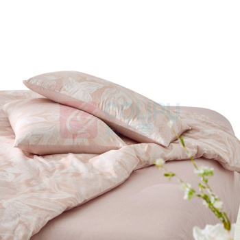 罗莱 LUOLAI 40S 100%棉全棉四件套 雨露花香 枕套:48*74cmX2 被套:200*230cmX1 床单:230*240cmX1 (粉色)