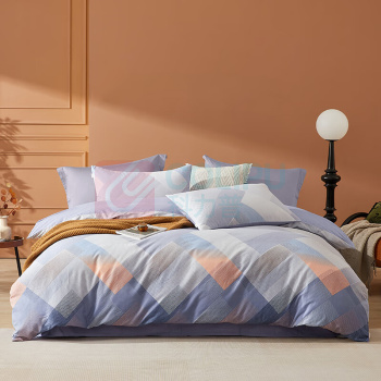 博洋 BOYONG 四件套 W923040742007 1.8米床单款220*240cm (纳蓝) 被套*1 床单*1 枕套*2 吊牌*1