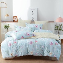 多喜爱 DOHIA.COM 全棉简约四件套 清花叶舞 203*229cm 适用1.5/1.8米宽床