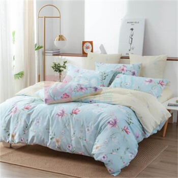 多喜爱 DOHIA.COM 全棉简约四件套 清花叶舞 203*229cm 适用1.5/1.8米宽床