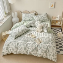 无印良品 A类全棉床上四件套 MJ-T2024-0285 200*230cm (绿意盎然)