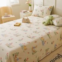 无印良品 A类全棉床单三件套 WY3YH094 床单230*245cm 枕套48*74cm*2 (花园秘境)