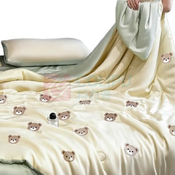 无印良品 亲肤A类抗菌仿天丝单麻夏被四件套 WYXLB165 被套200*230cm,枕套48*74cm*2,床单230*245cm