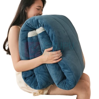 无印良品 抗菌夹棉三层毛毯 WYMT45 150*200cm (蓝白)