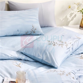 罗莱 LUOLAI 全棉四件套 青瓷兰枝 枕套:48*74cmX2 被套:200*230cmX1 床单:230*240cmX1