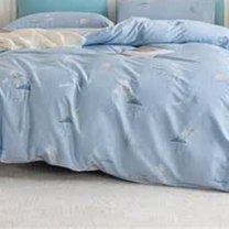 全棉时代 PURCOTTON 纯棉四件套假日风情 被套200cm×230cm 床单250cm×245cm 枕套*2:48cm×74cm