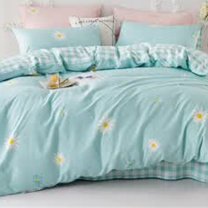 全棉时代 PURCOTTON 纯棉四件套小雏菊绿 2*2.3m 被套200cm×230cm 床单250cm×245cm 枕套*2:48cm×74cm